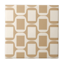 Beige en zandkleurige rechthoeken en krommen tegeltje