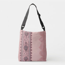 Beige en zijdelingse AI-kunst Crossbody Tas