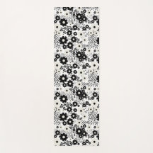 Beige en zwarte bloemen