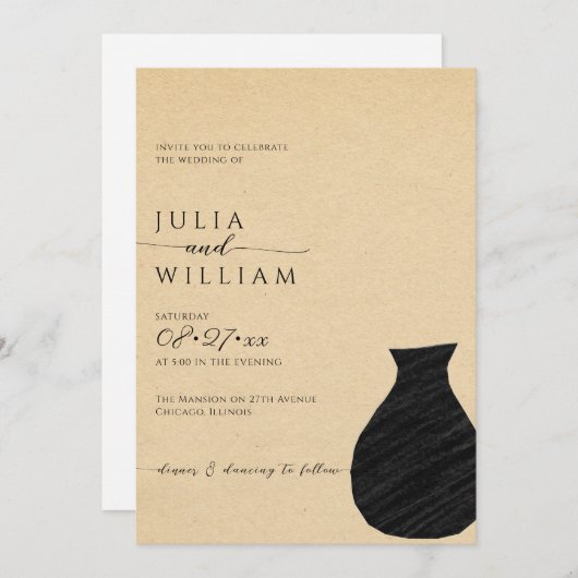 Beige en zwarte esthesie | Weddenschap Kaart (Voorkant / Achterkant)