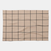 Beige en zwarte keukenhanddoeken (Horizontaal)
