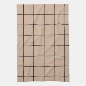 Beige en zwarte keukenhanddoeken (Verticaal)