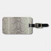 Beige en zwarte snakeskin-printer bagagelabel (Voorkant horizontaal)
