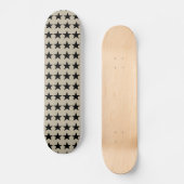 Beige en Zwarte Stars Patroonplaat Persoonlijk Skateboard (Voorkant)