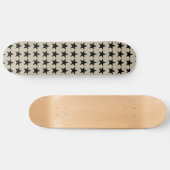 Beige en zwarte sterrenpatroon skateboard (Horizontaal)