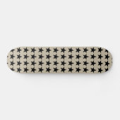 Beige en zwarte sterrenpatroon skateboard (Horizontaal)