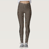 Beige en zwarte strepen leggings (Voorkant)