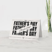 Beige en Zwarte Typografie Kaart (Voorkant)