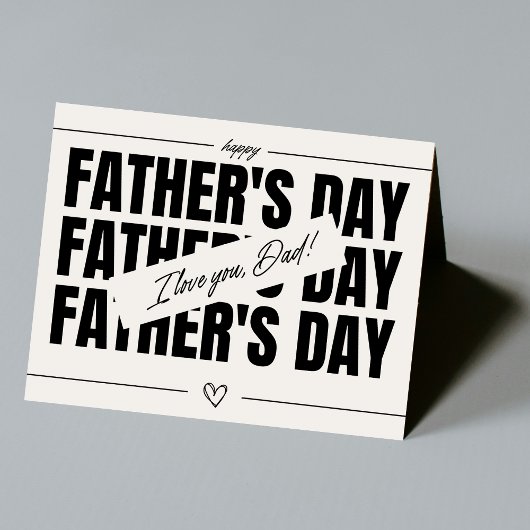 Beige en Zwarte Typografie Kaart