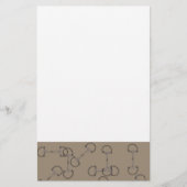 Beige Equestrian Horse Bits Briefpapier (Voorkant)