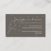 Beige Essential Oils Perfume Botanical Florist Visitekaartje (Achterkant)