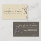 Beige Essential Oils Perfume Botanical Florist Visitekaartje (Voorkant / Achterkant)