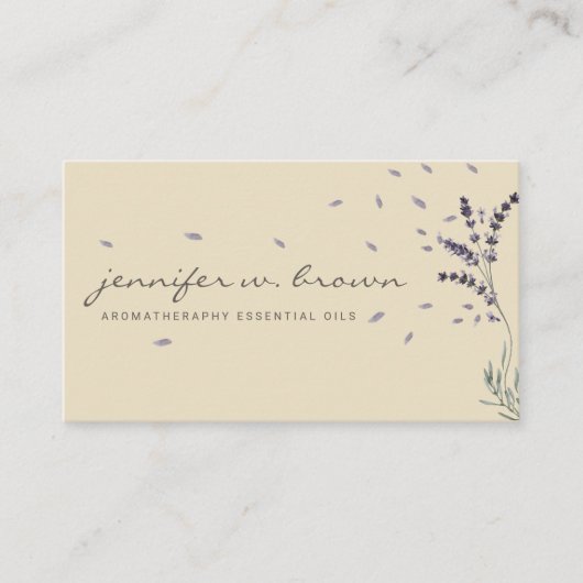 Beige Essential Oils Perfume Botanical Florist Visitekaartje (Voorkant)