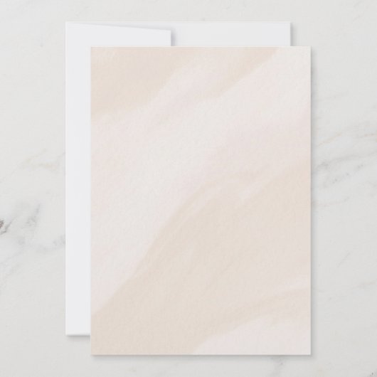 Beige esthetisch modern Baby shower Kaart (Achterkant)