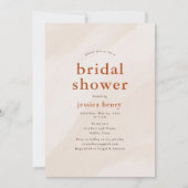 Beige esthetisch modern Vrijgezellenfeest Kaart (Voorkant)