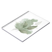 Beige Esthetische Abstracte Botanische Kunstspiraa Notitieboek (Linkerzijde)