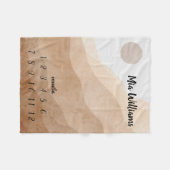 Beige esthetische Baby Maandelijkse mijlpaal Fleece Deken (Voorkant (Horizontaal))