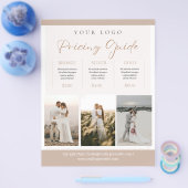 Beige esthetische Elegant-minimalistische fotograf Flyer (Enkel)