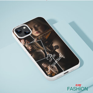 Beige esthetische fotocollage vintage klassieker iPhone 16 hoesje