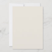 Beige Ethische Bloemige Bruiloft Kaart (Achterkant)