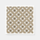 Beige ethnic damask batik seamless pattern servet (Voorkant)