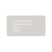 Beige Etiket (Voorkant)