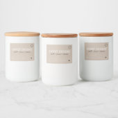 Beige | Etiketten zwarte kaarsen (Flessen)