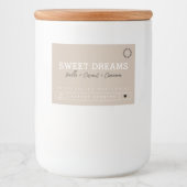 Beige | Etiketten zwarte kaarsen (Voorkant)