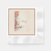 beige etnische bruiloft servet (Voorkant)