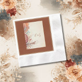 beige etnische bruiloft servet