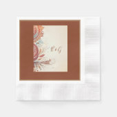 beige etnische bruiloft servet (Voorkant)