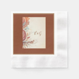 beige etnische bruiloft servet