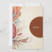 beige etnische bruiloft veilig de datum kaart (Achterkant)