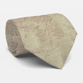 Beige Fabric Stropdas (Opgerold)