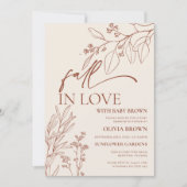 Beige Fall in Love Baby Shower Uitnodiging (Voorkant)