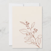 Beige Fall in Love Baby Shower Uitnodiging (Achterkant)