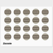Beige Fancy Lattice Hartelijk dank, Stickers (Vel)