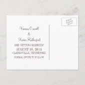Beige Fancy Lattice Save the Date Briefkaart (Achterkant)