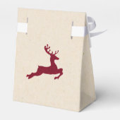 Beige Faux Cardboard Kerstcadeauzak Bedankdoosjes (Achterkant)