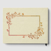 Beige Faux Leather Brown Lijst Gastenboek (Achterkant)