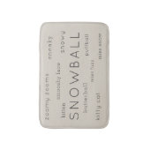 Beige Flat Soft Cat Bed Mat Pet Name + Nickname (Voorkant Verticaal)