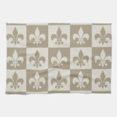 Beige Fleur de lis Theedoek (Horizontaal)