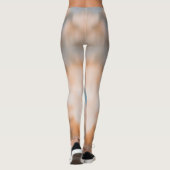 Beige Floral Abstract Custom Branded Leggings (Achterkant)