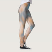 Beige Floral Abstract Custom Branded Leggings (Rechts)