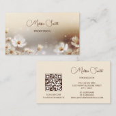 Beige Floral Dreamy Visitekaartje (Voorkant / Achterkant)