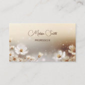 Beige Floral Dreamy Visitekaartje (Voorkant)