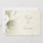 Beige Floral Elegant Wedding Invitation Cards Kaart (Achterkant)