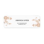 Beige Floral Etiket (Voorkant)