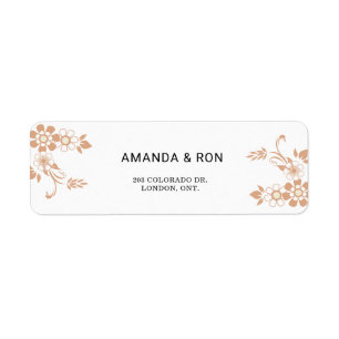 Beige Floral Etiket