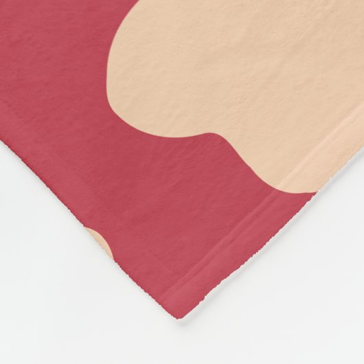 Beige Floral Fleece Blanket (Hoek)